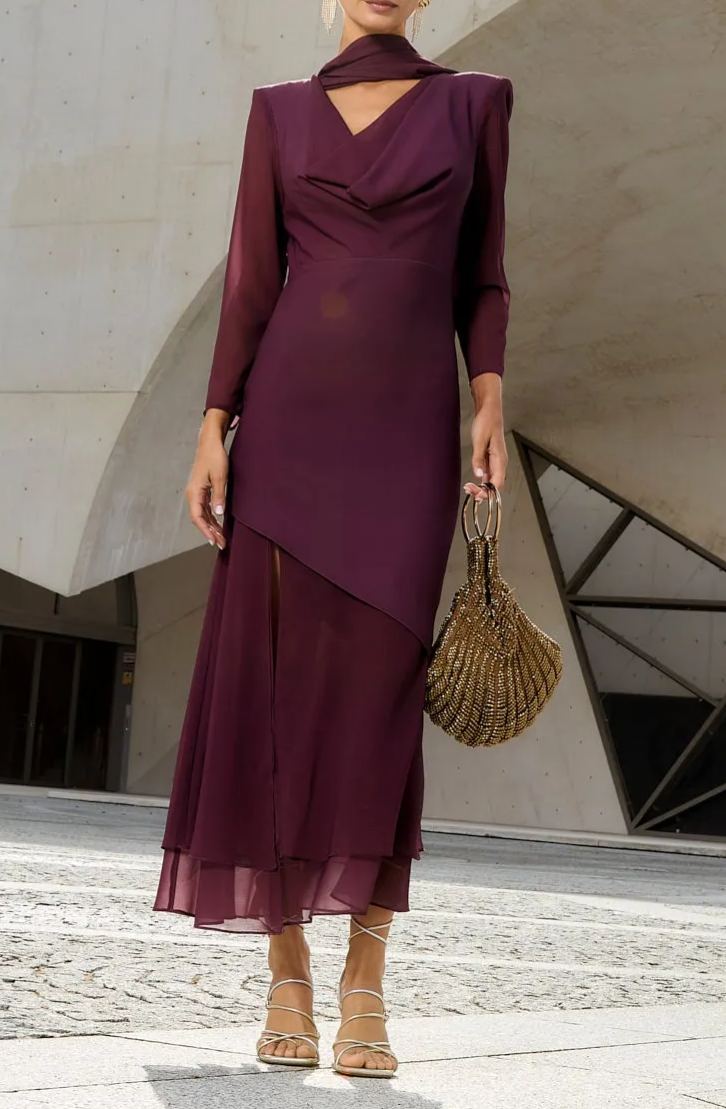 Vienna Eggplant Dress