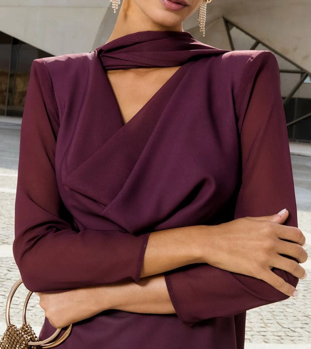 Vienna Eggplant Dress