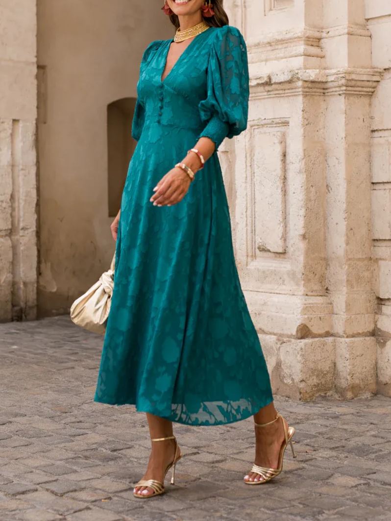 Strachan brocade midi dress