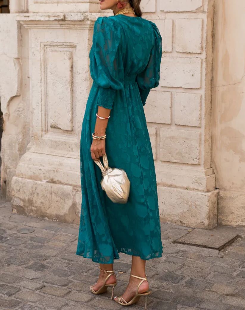 Strachan brocade midi dress