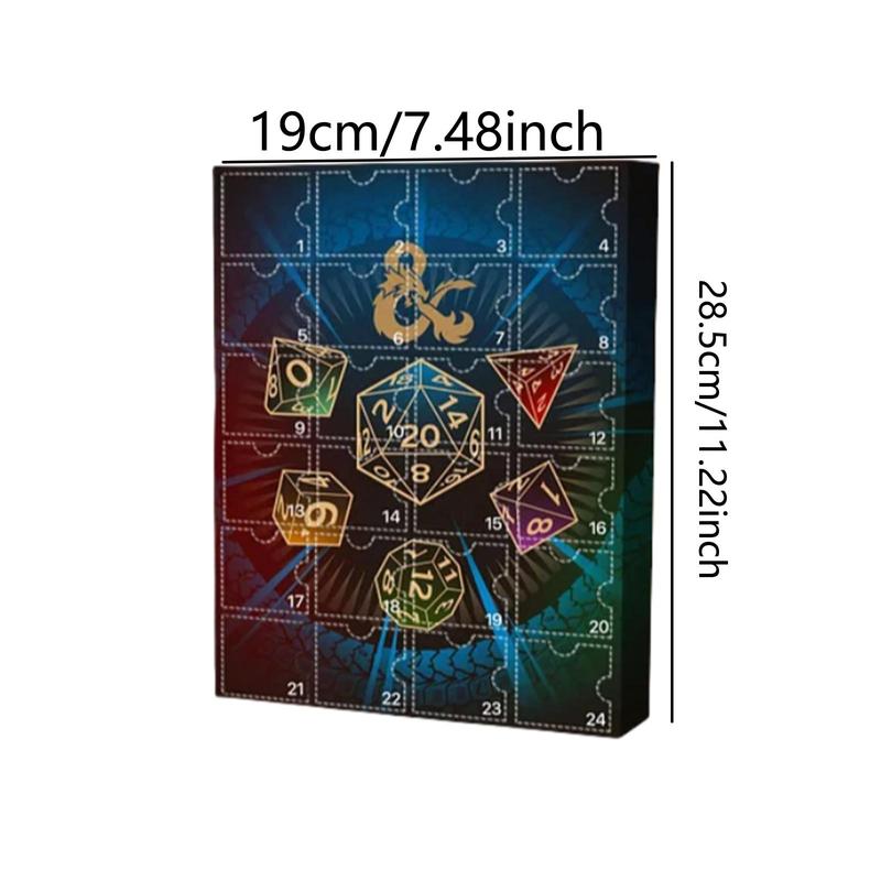 Dice Advent Calendar - 24 Polyhedron Set for DND and RPG