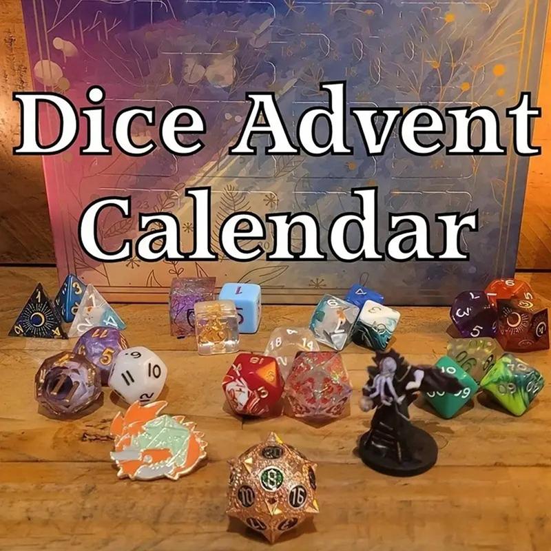 Dice Advent Calendar - 24 Polyhedron Set for DND and RPG