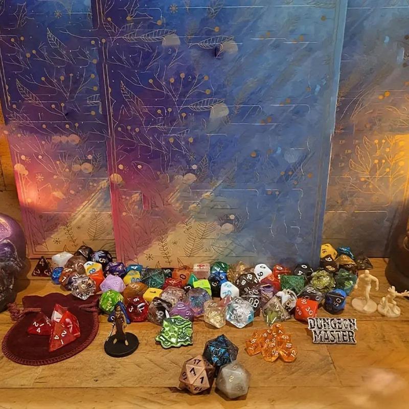 Dice Advent Calendar - 24 Polyhedron Set for DND and RPG