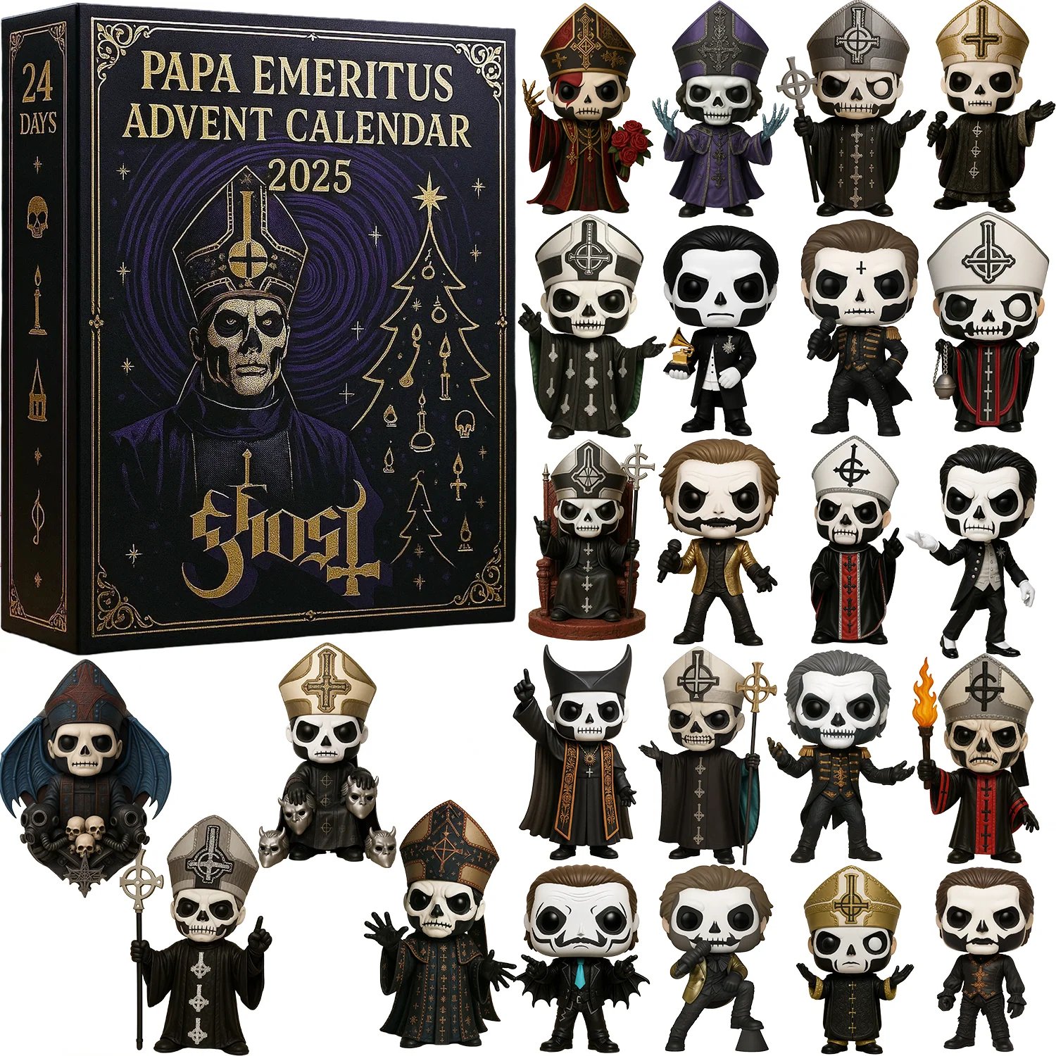 Papa Emeritus Advent Calendar 2025 🎁 24 Gifts Inside!