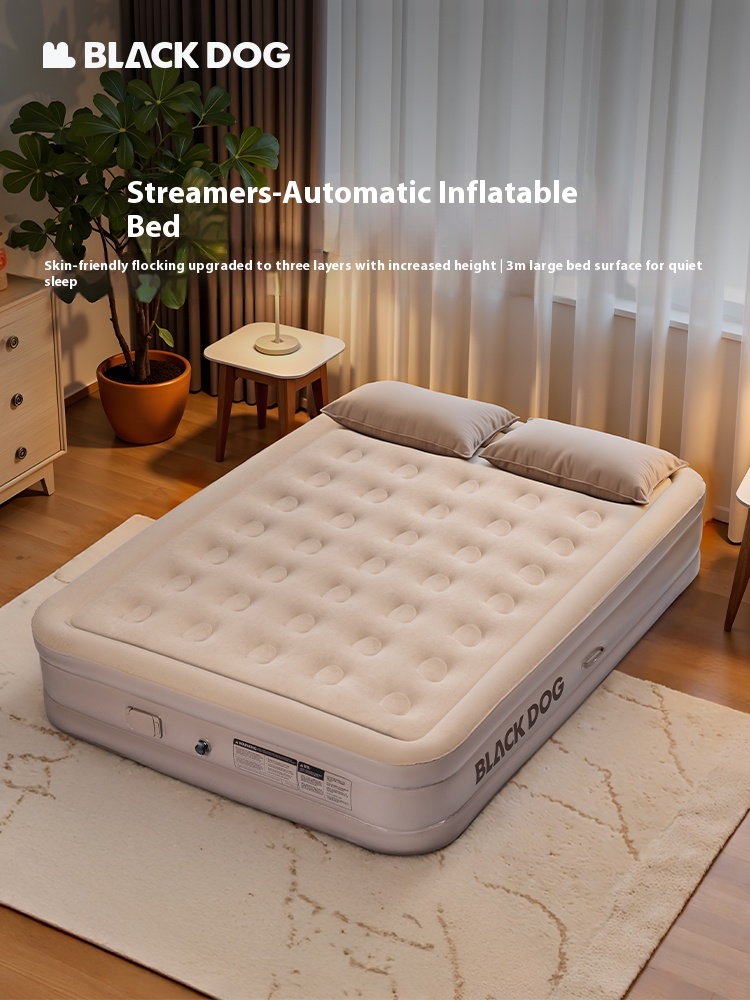Home inflatable mattress, outdoor camping sleeping mat, folding automatic inflatable mattress