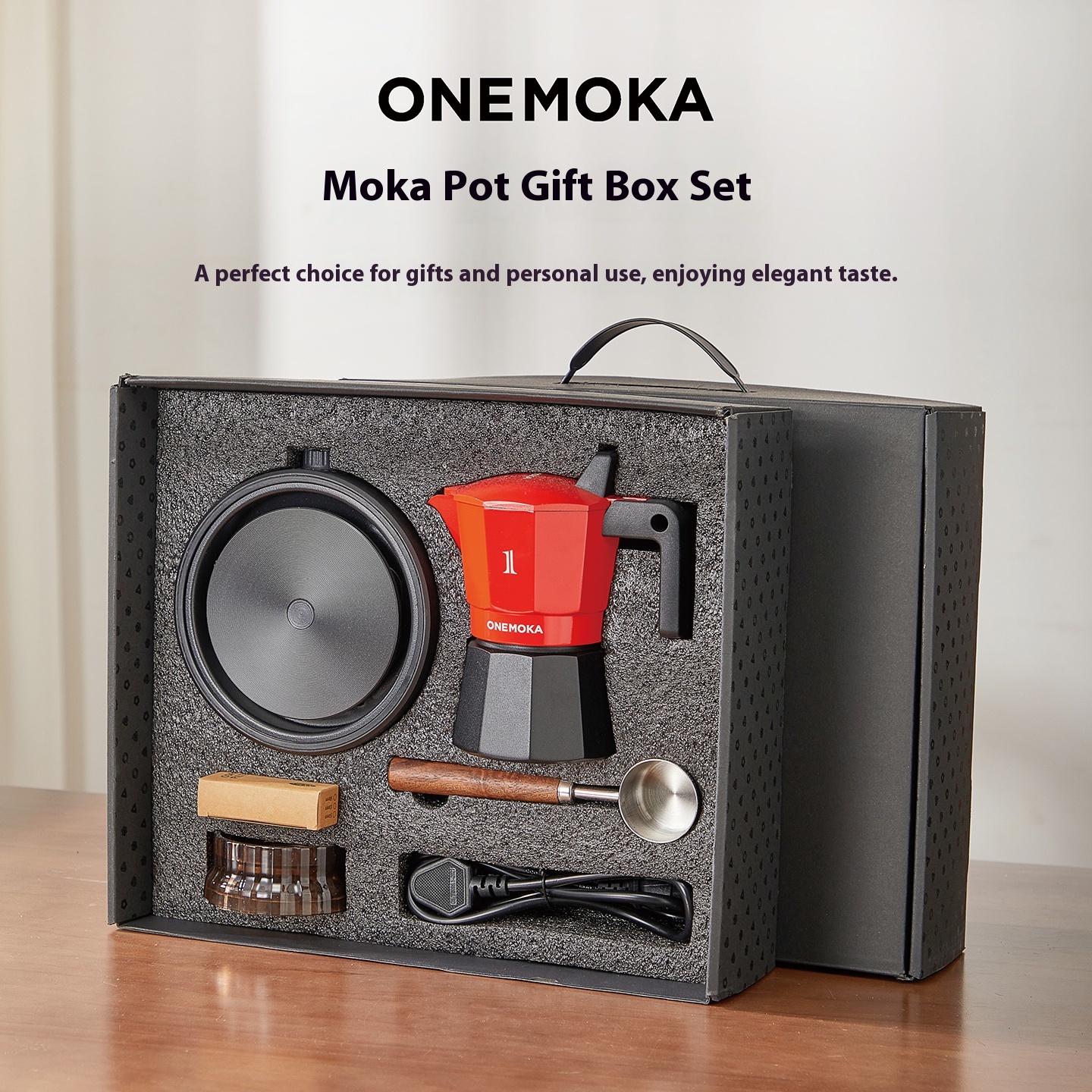 Wedding Birthday Double Valve Mocha Pot Gift Box Hand Brewing Coffee Pot Set