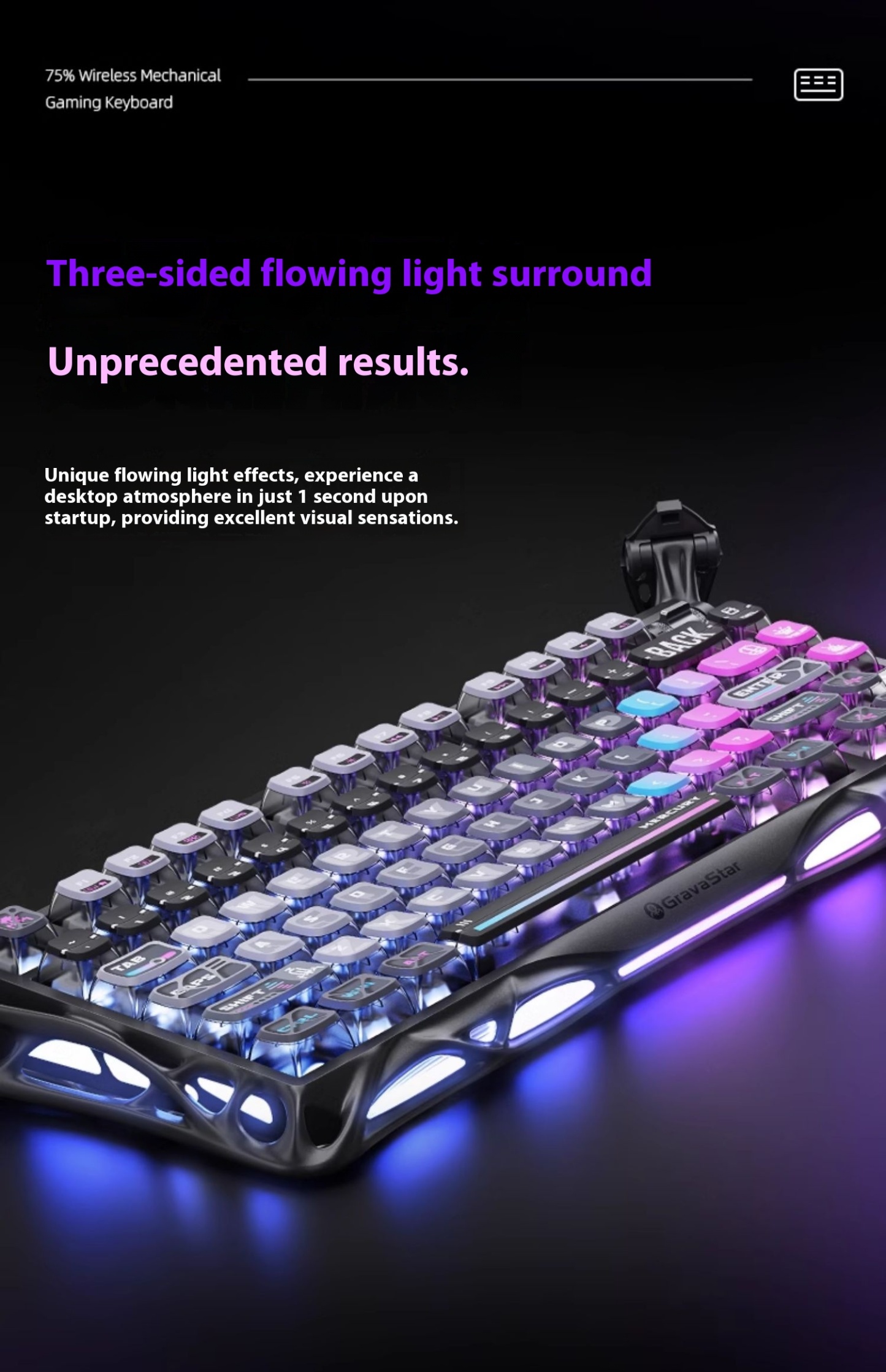 Cocoon Breaking Cyber Customized Wireless Gaming Mechanical Keyboard
