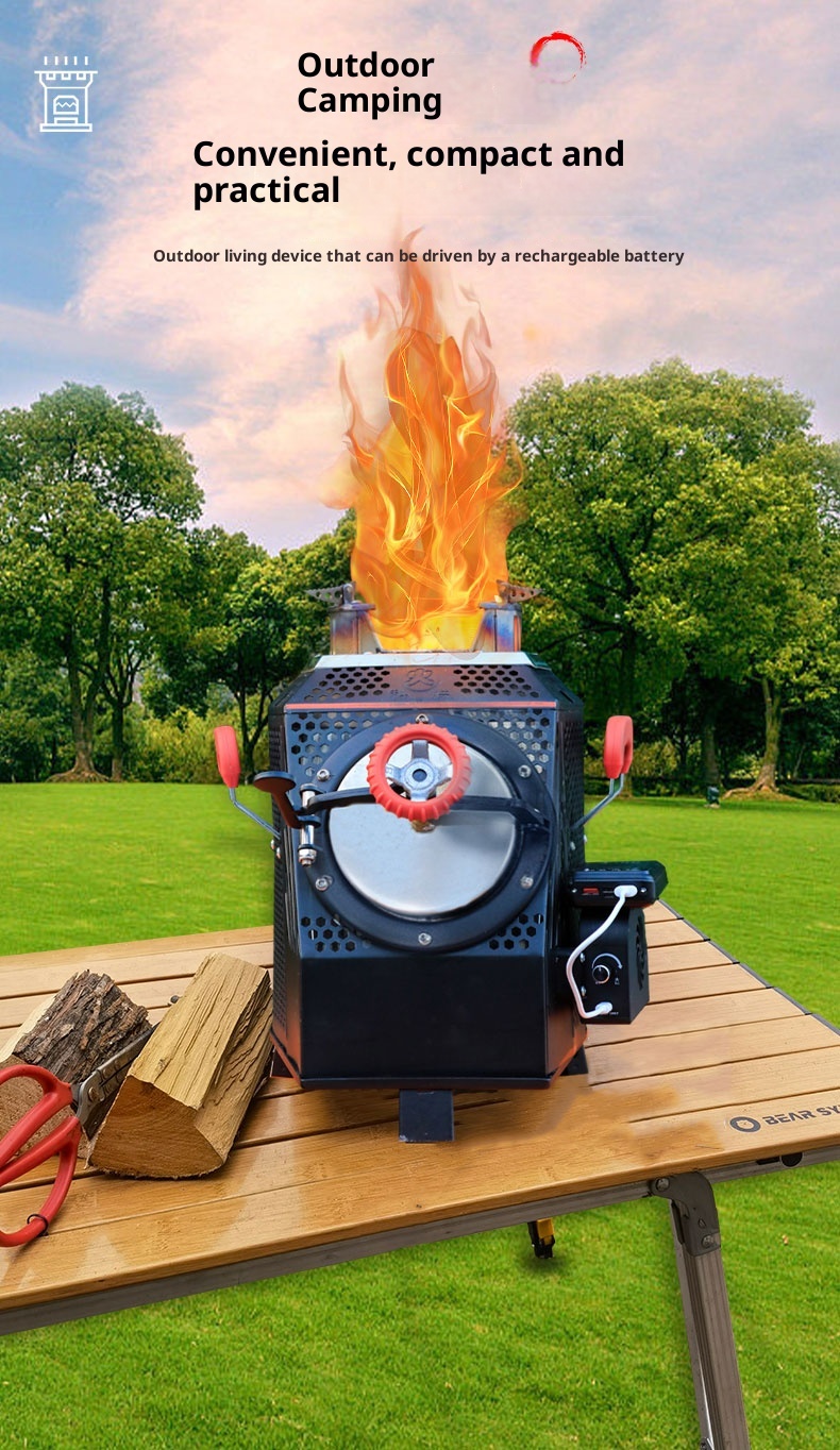 2025 New Portable Gasification Stove without Firewood, Suitable for Travel, Courtyard, and Camping