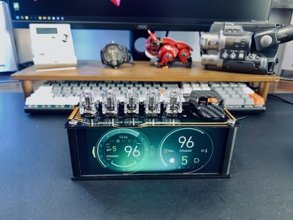 Table setup, USB blockchain docking station, hub extender, computer atmosphere light