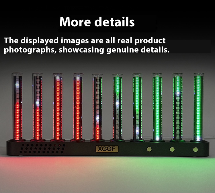 LED Spectrum Lamp, Pick up Light Spectrum Atmosphere Lamp, Voice Controlled Music Spectrum Desktop Rhythm Lamp