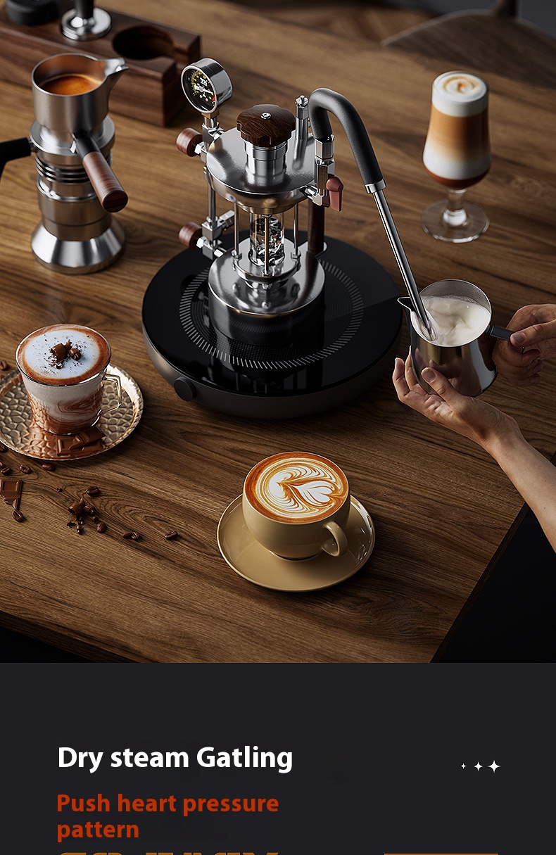 Gatling steam milk frother, coffee latte maker, household outdoor portable milk frother