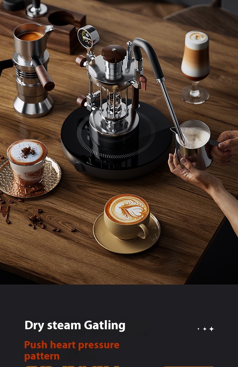 Gatling steam milk frother, coffee latte maker, household outdoor portable milk frother