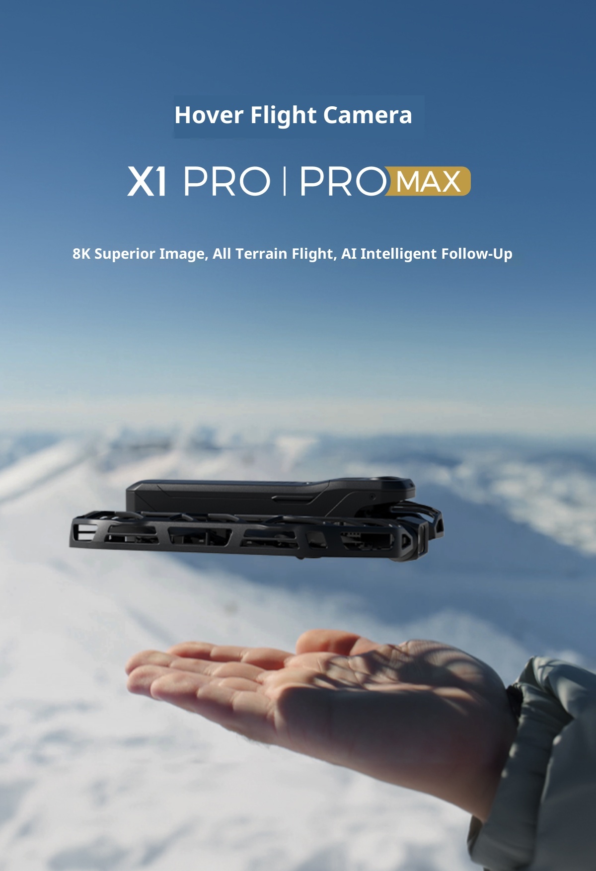 8K， Flight camera, motion camera, professional high-definition anti shake drone AI follow-up camera