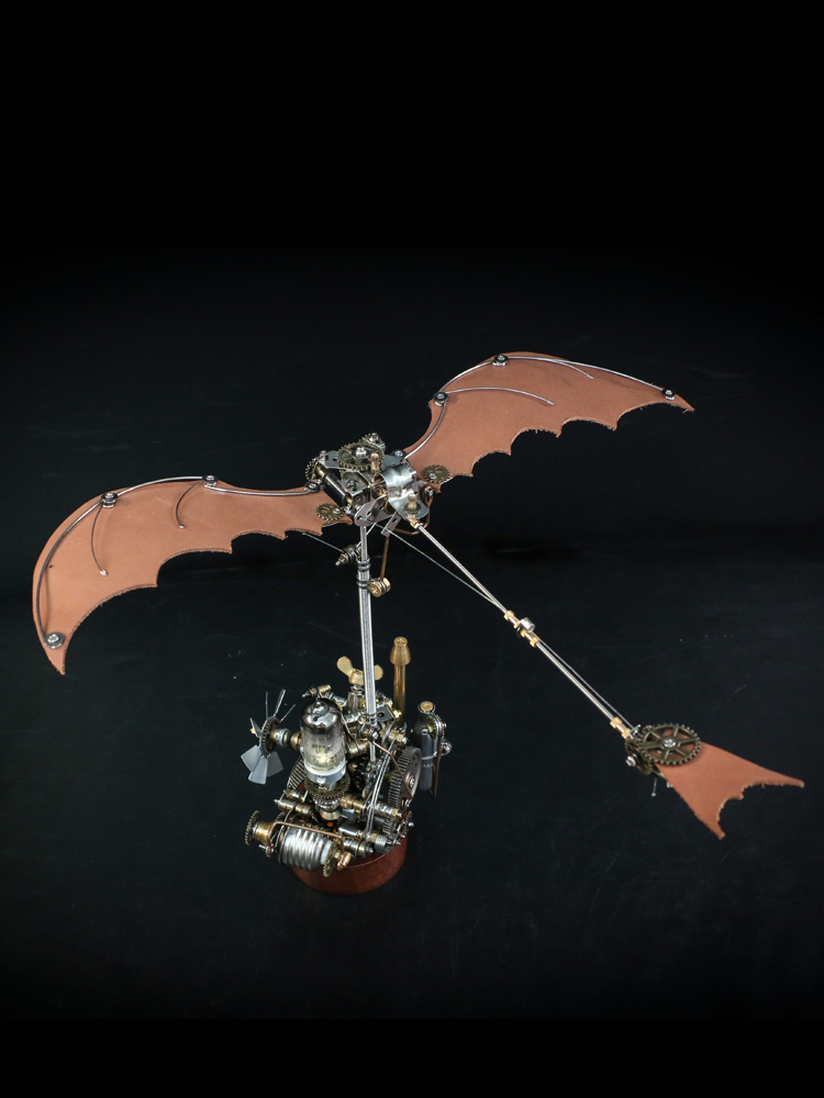 Mechanical party steam flapping wing machine metal assembly model electric 3D building block gift