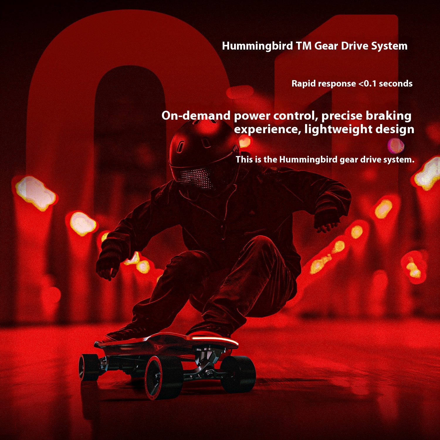 Alpha S6, integrated carbon fiber, commuting, speed reduction, high endurance electric skateboard