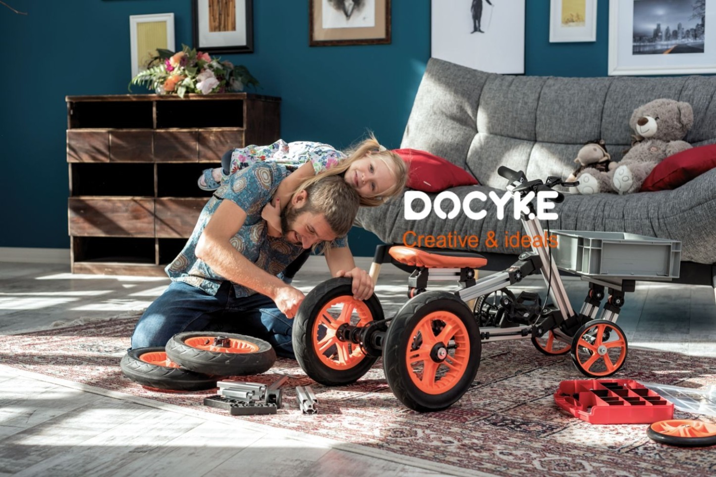 Modular, multifunctional go kart, versatile interactive children's bike