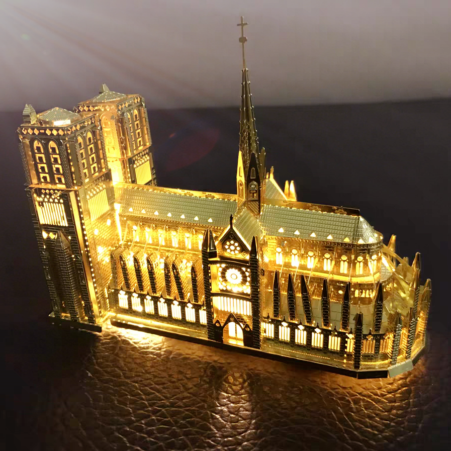 3D metal puzzle, world-renowned architecture, high difficulty puzzle