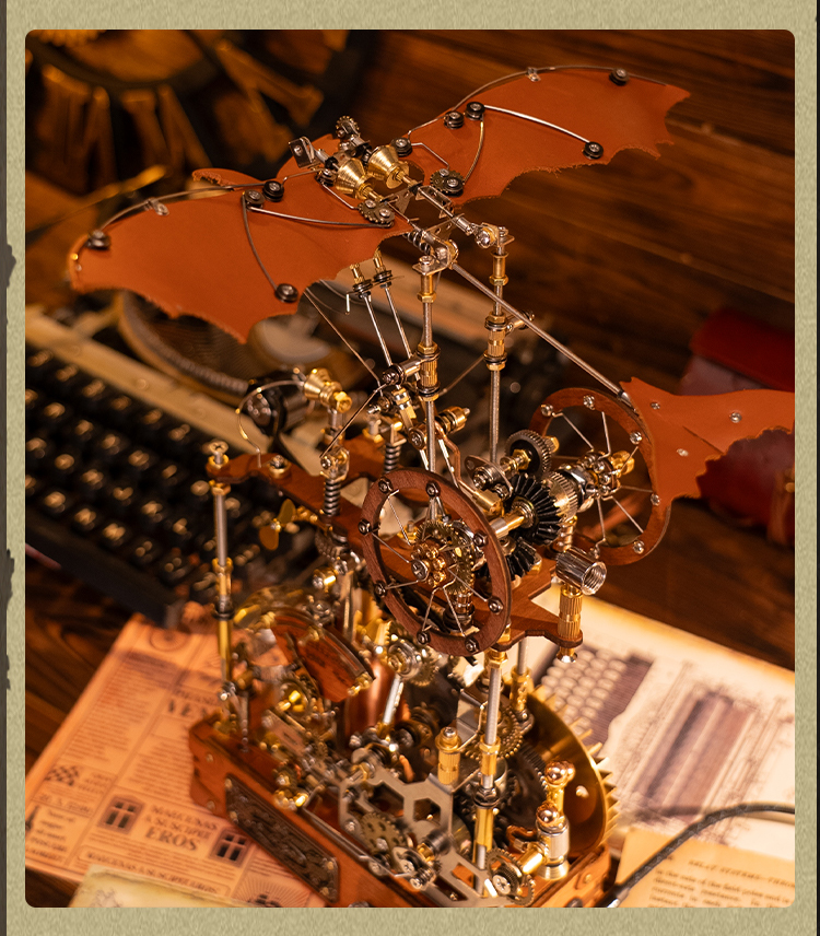 Mechanical Party, Da Vinci's first generation flapping wing aircraft, metal assembled models, birthday gifts