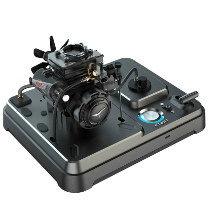 Methanol fuel, dual cylinder four stroke transparent oil tank, engine assembly model