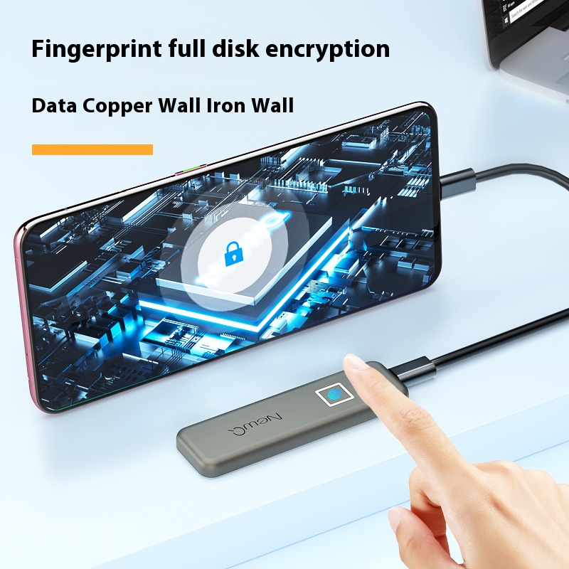 Fingerprint encryption for solid-state drives/mobile phones and computers/external storage