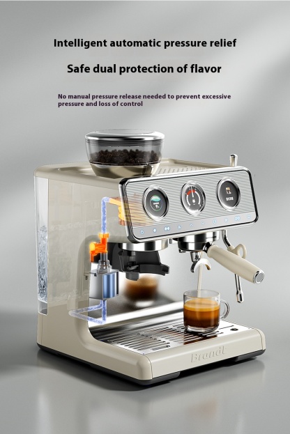 Brandt household small Italian semi-automatic grinding integrated coffee machine