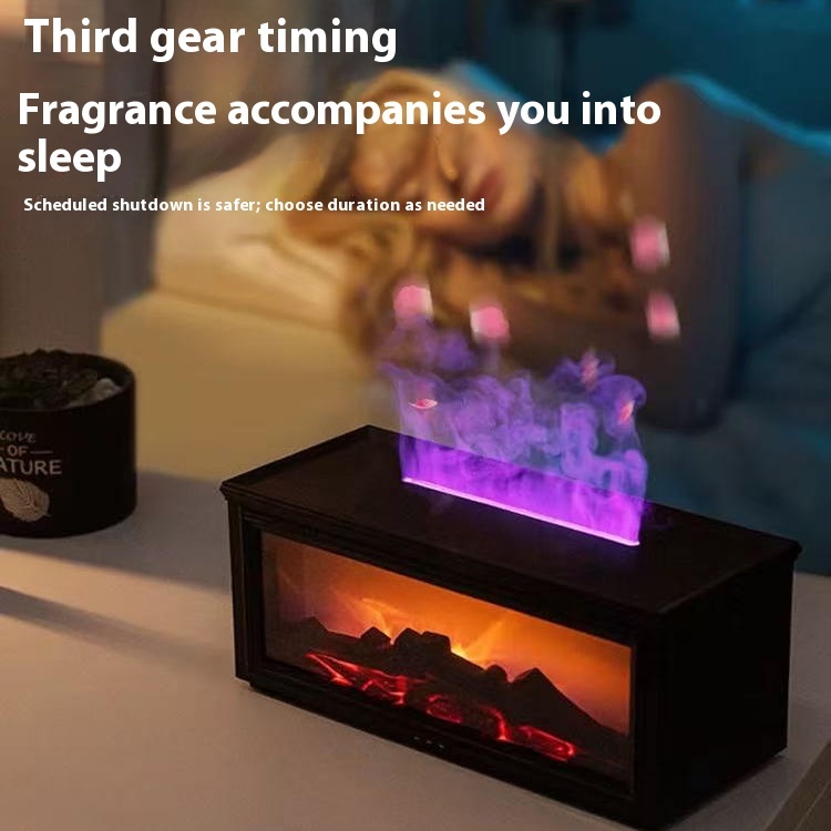 Fireplace style, silent, simulated flame, atmospheric aroma diffuser humidifier gift