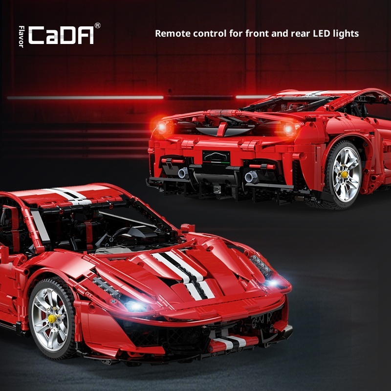 Assembled sports car, 1-8 remote-controlled race car, model building block gift