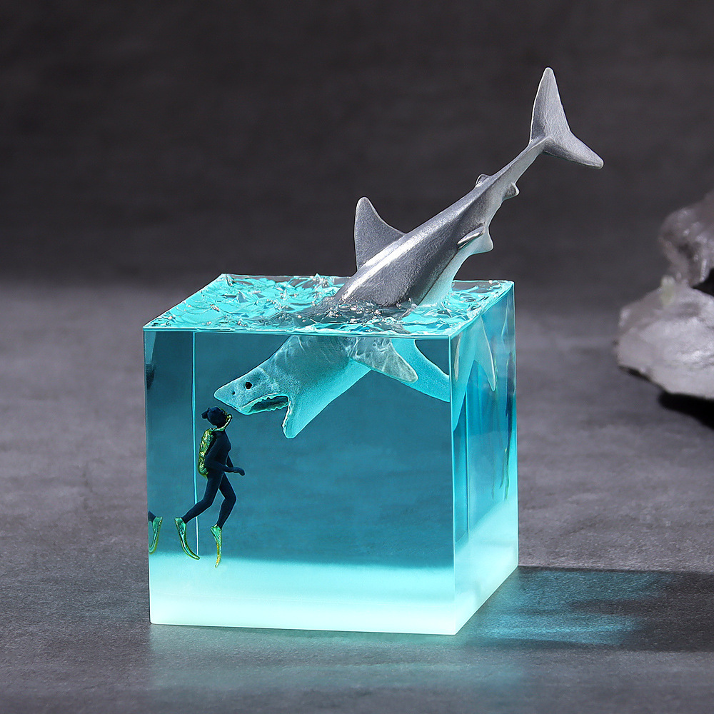Resin handicrafts from Ocean World, home night light ornaments