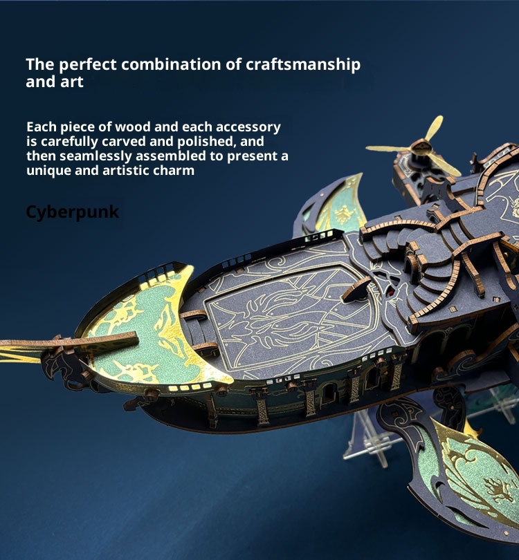 Assemble the giant whale boat, DIY handmade mortise and tenon model, birthday gift