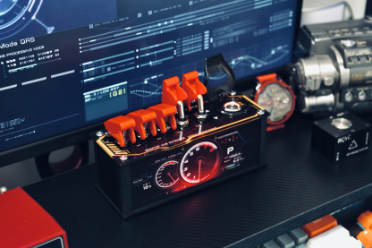 Table setup, USB blockchain docking station, hub extender, computer atmosphere light