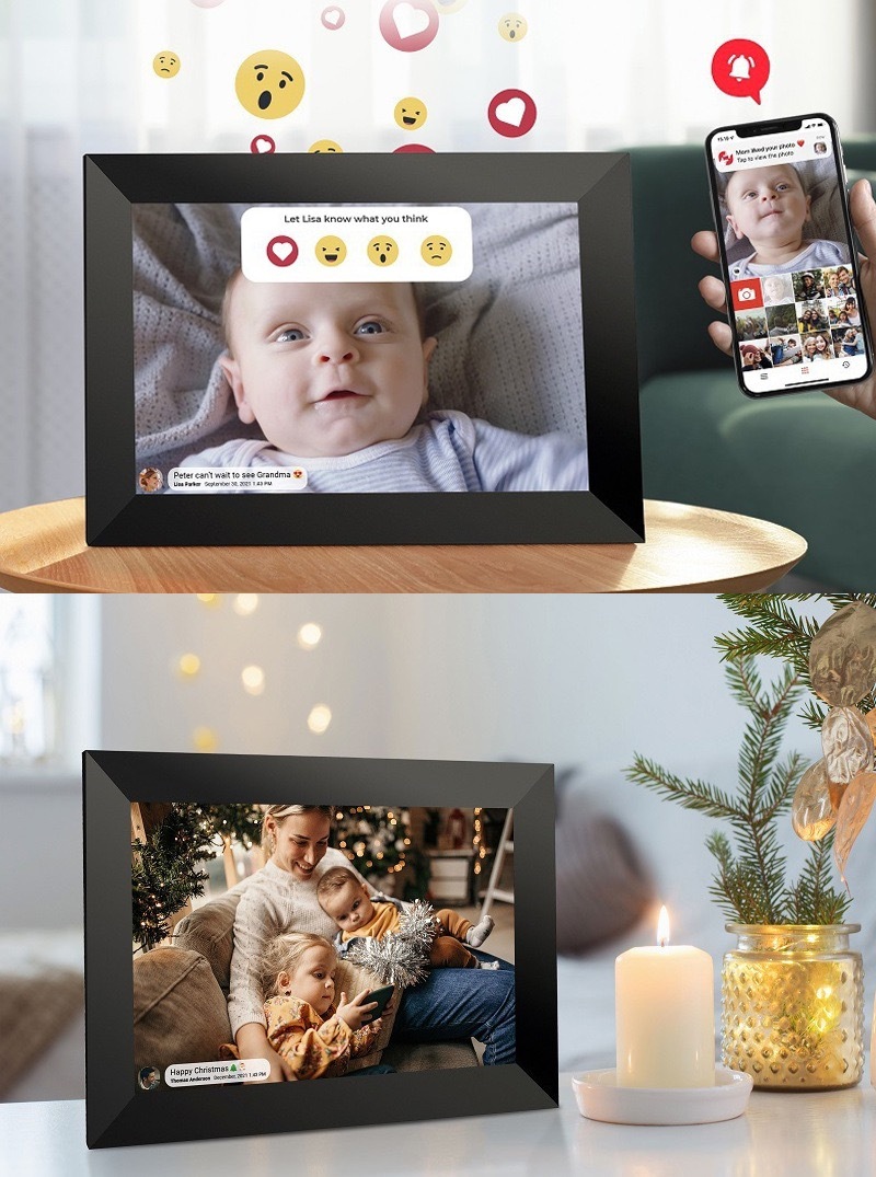 Intelligent high-definition digital 10 inch, touch screen, WIFI upload photo player