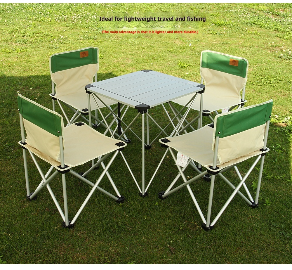 Outdoor thickened aluminum alloy folding chair