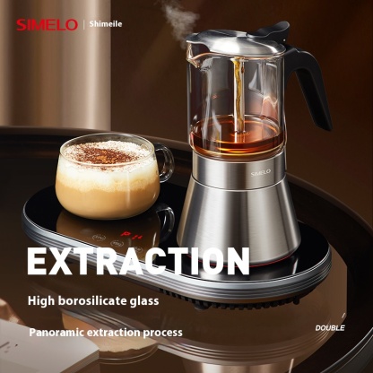 Double valve Mocha pot, coffee maker, electric grinder, coffee grinder set