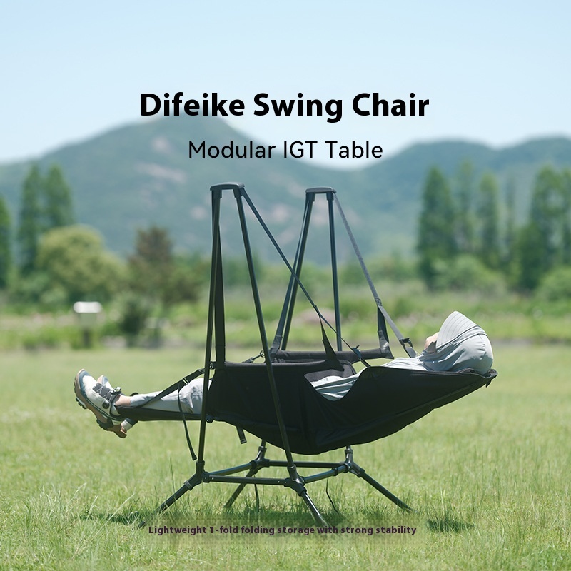 Outdoor aluminum alloy folding portable lounge chair, leisure camping armchair, rocking chair, swing chair