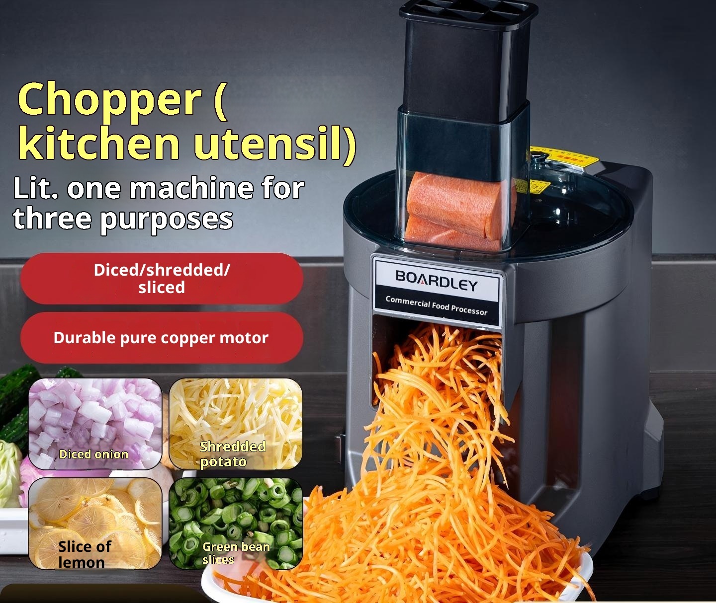 Fully automatic, multi form electric small vegetable slicer