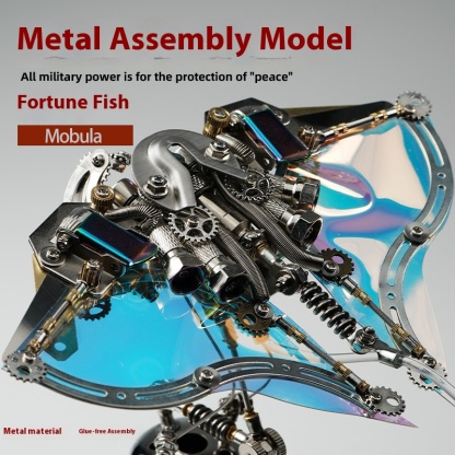 Alloy manta ray metal mechanical assembly model