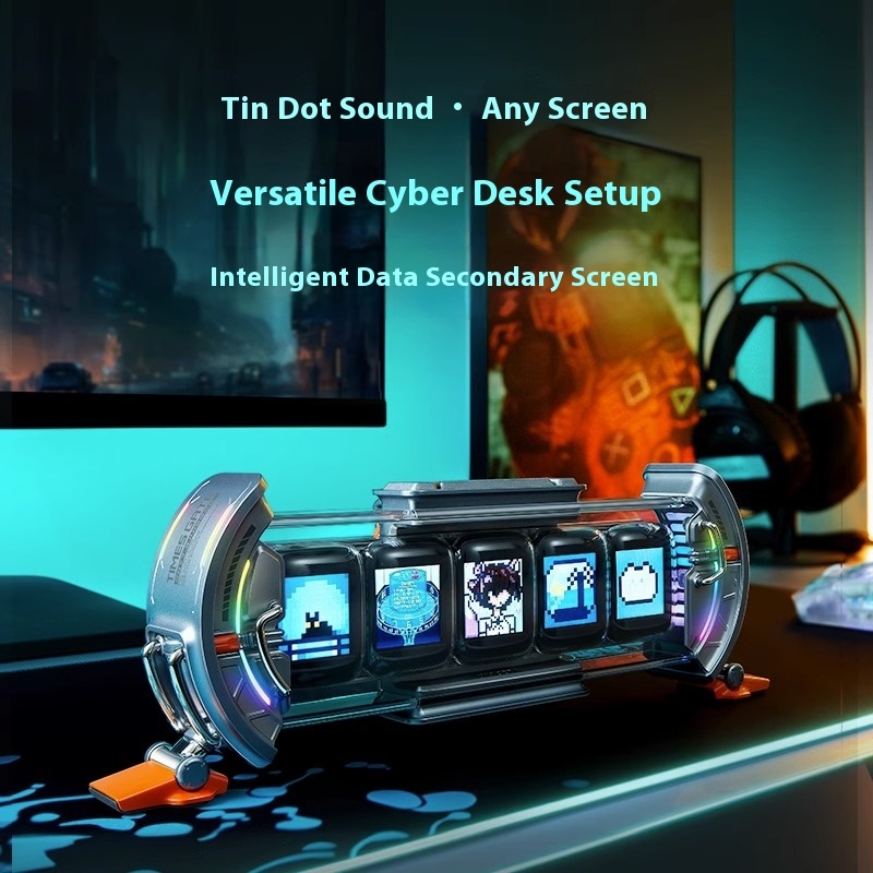 Time Gate arbitrary screen, creative decoration DIY glow tube clock, birthday gift