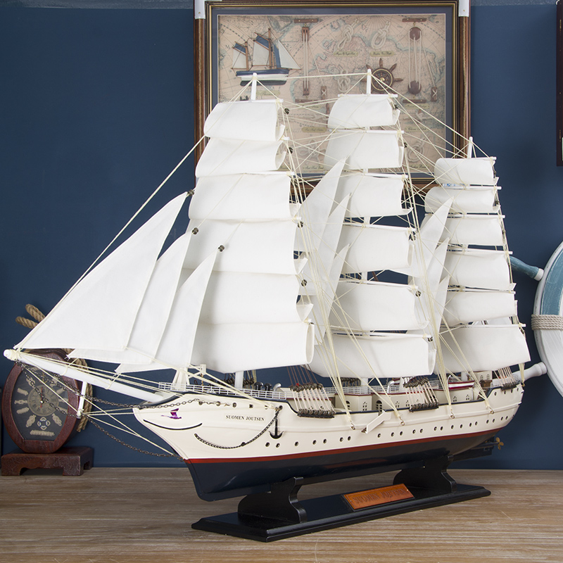 Finland White Swan sailboat assembly model, high-end gift, DIY manual ship model