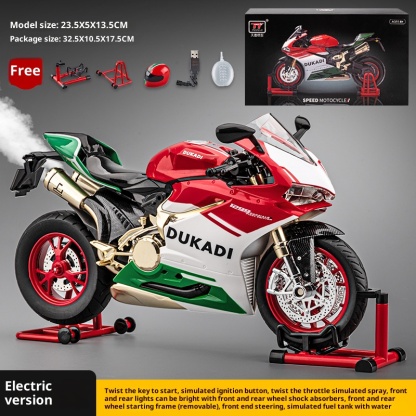 Ignited motorcycle model, simulated alloy model ornament