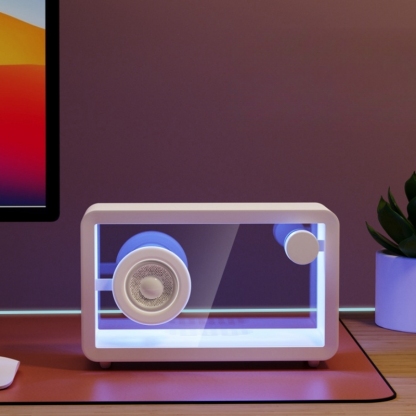 High end wireless transparent Bluetooth speaker, desktop subwoofer desktop ornament gift