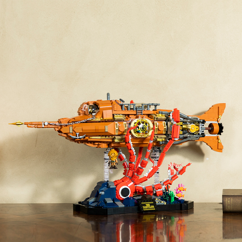 Steampunk Nautilus, pieced together ornament model