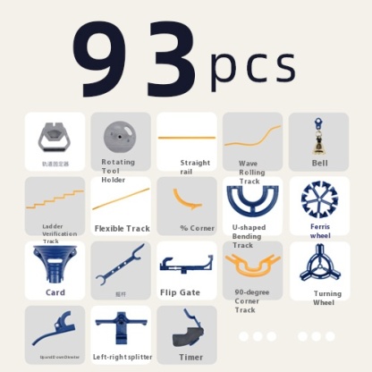 Ball track assembled building blocks, refrigerator magnet, wall roller coaster, boy's gift