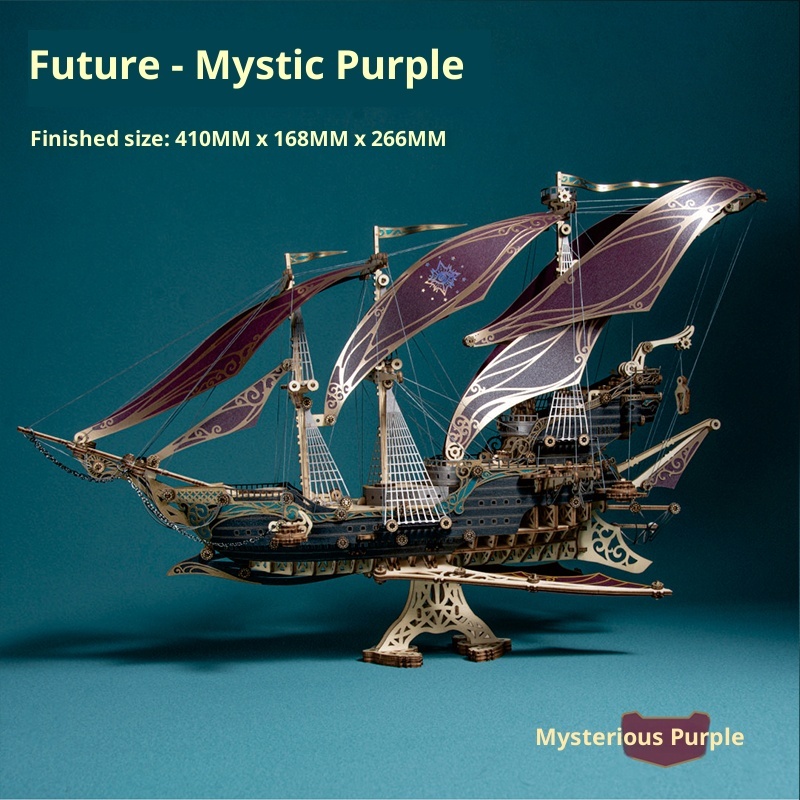 Mysterious Master Future Pirate Ship, 3D Wooden Assembly Model, Birthday Gift