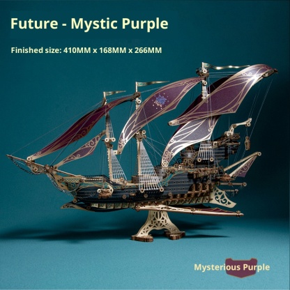 Mysterious Master Future Pirate Ship, 3D Wooden Assembly Model, Birthday Gift
