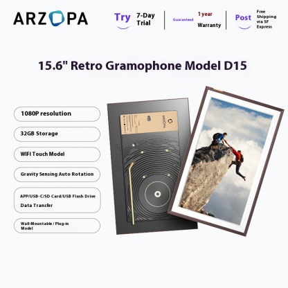 15.6-inch electronic photo album, high-definition intelligent digital touch screen player, photo and video, wedding and birthday gift