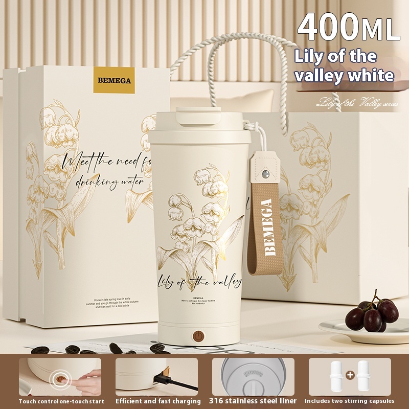 Women's electric stirring coffee cup rechargeable