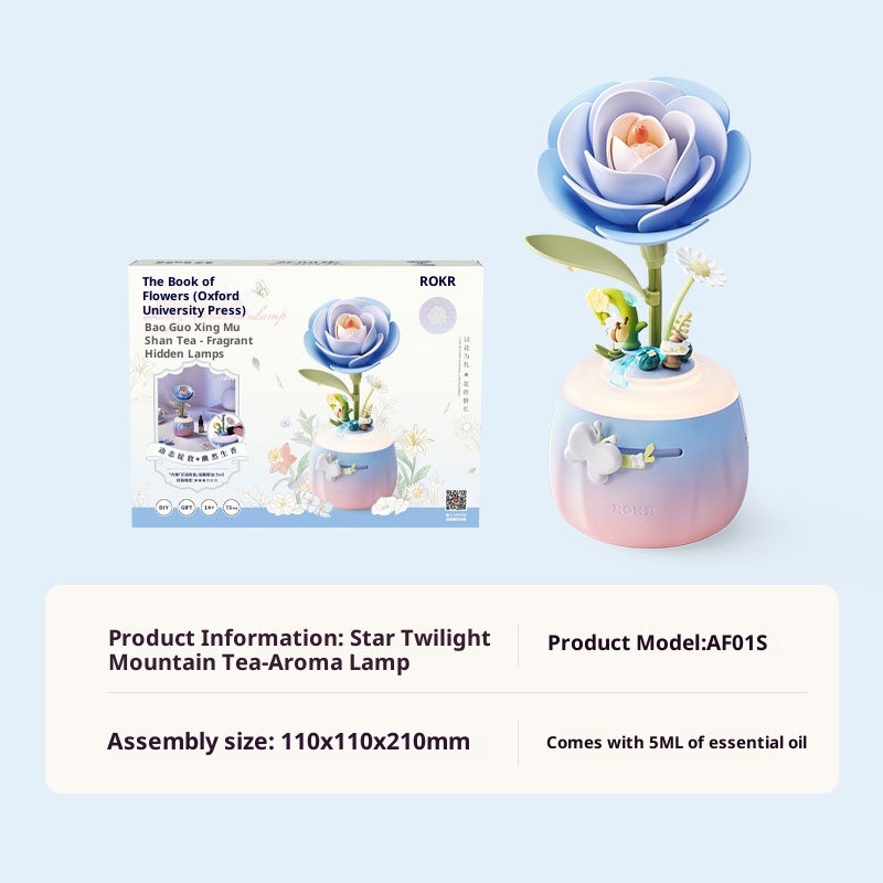 Camellia scented incense lamp, movable home desktop decoration, birthday gift