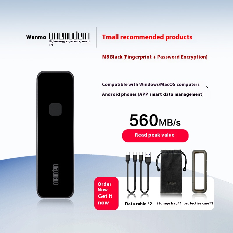 Solid state portable hard drives/fingerprint encrypted USB drives/solid-state computers, external storage for mobile phone