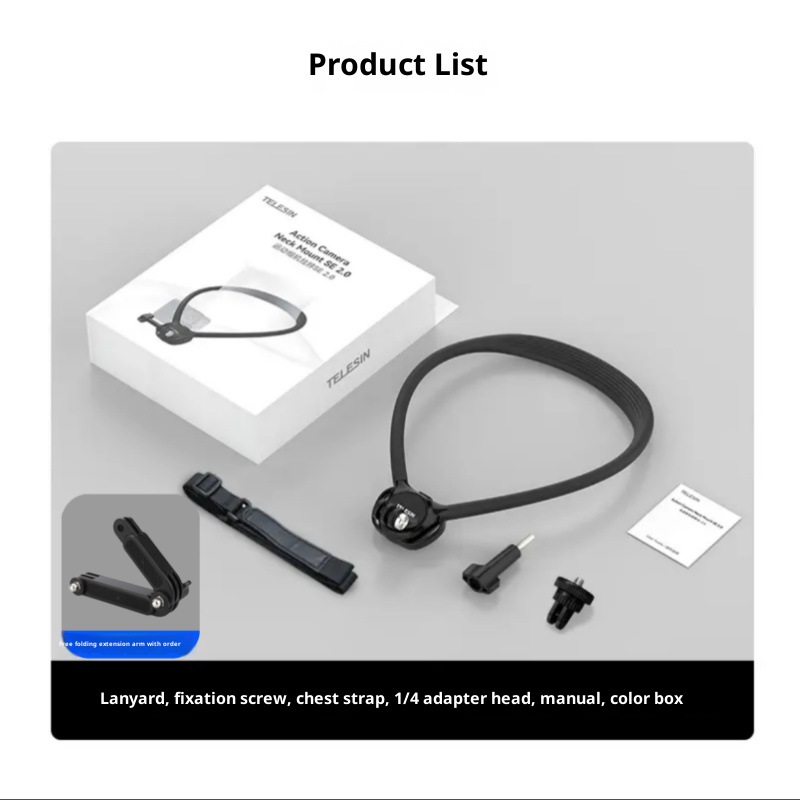 Mobile phone, sports camera, neck hanging shooting stand