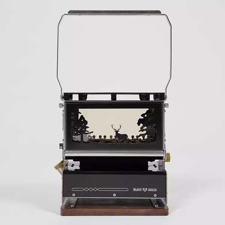 Retro lamp oil stove mini desktop viewing stove, portable camping barbecue stove